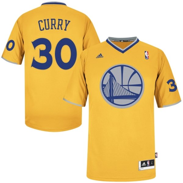  NBA Golden State Warriors 30 Stephen Curry 2013 Christmas Day Fashion Swingman Yellow Jersey